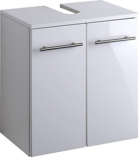 Held Möbel 084.2096 Parma Unterbeckenschrank, , 2 türig / 50 x 53 x 34 cm / Hochglanz-weiß
