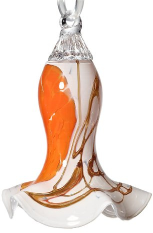 Gartenblume Glas Blume Trompetenblüte hängend Orange 27 cm inkl. Stab Punto