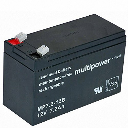 Multipower MP 7,2-12B 12 V 7,2 Ah blybatteri 20722 AGM