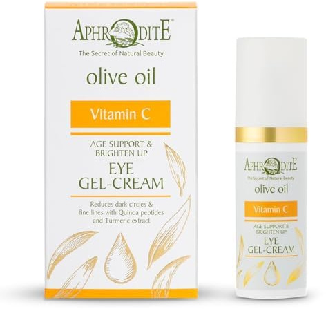 Aphrodite Anti-Aging & Hydratisierende Augencreme gegen Falten & Augenringe mit Bio-Olivenöl & Arganöl. Natürliche Augenpflege zum Augenringe entfernen, reduziert Linien & Schwellungen (30 ml)