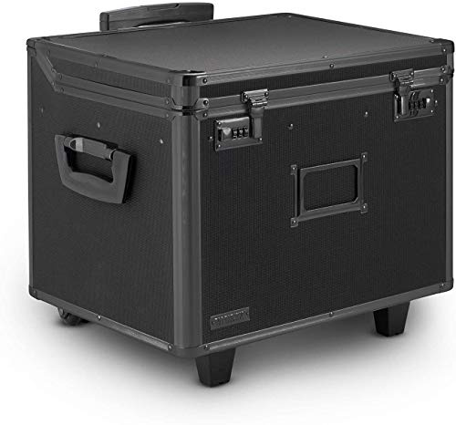 Vaultz Locking Mobile File Chest, Letter/Legal Files, 17.5 X 15.5 X 14.5, Black