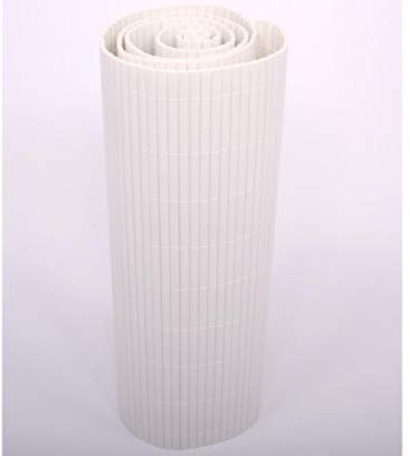 bambus-discount.com Garten Sichtschutz Kunststoffmatte 180 x 300cm in weiß - Hohe PVC Sichtschutzmatte 1,8m x 3m