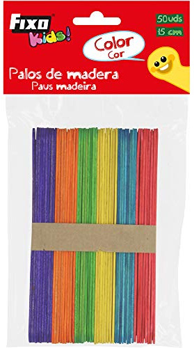 Grafoplas 68005100 – paket med 50 trästavar (15 cm) färgsorterad, 1 st.