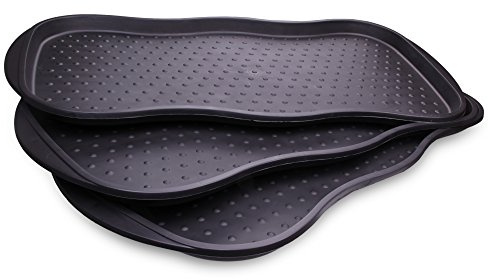 Ondis24 3x Schuhabtropfschale Set Schuhablage Schuhtablett mit Riffeloberfläche Universalablage 76 x 38 cm