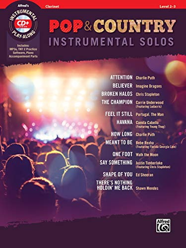Pop & Country Instrumental Solos Clarinet: Book & CD: Level 2-3 (Alfred's Instrumental Play-Along)