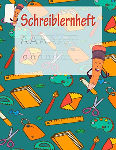 Schreiblernheft: ABC Vorbereitung | Alphabet Druckbuchstaben lernen | Grundschule und Vorschule