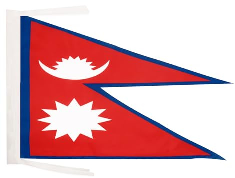 AZ FLAG Flagge Nepal 45x30 cm Fahne Nepalesische Polyester 100D Kordeln