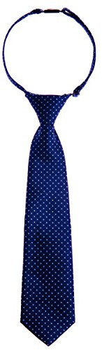 Retreez - Cravatta pre-annodata per ragazzi Blu navy con pois azzurri. 2-4 anni