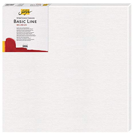 Kreul 64040 – Solo Goya Stretchad duk Basic Line, kilram ca. 40 x 40 cm, grundad med bomullscanvas, perfekt för olja, akryl och gouachfärg