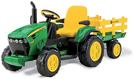 Peg Perego John Deere Ground Force incl. trailer 12 V IGOR0047, green and yellow