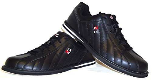 3G Kicks Scarpe da Bowling, Unisex, per destrimani e Mancini, Disponibili in 4 Colori, Misura 36 - 48, Nero