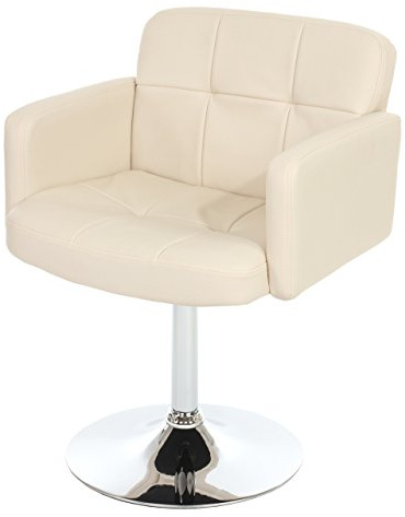 Mendler Esszimmerstuhl Orlando, Kunstleder Chrom - Creme