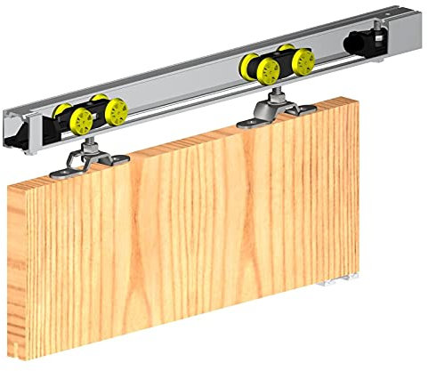 Rothley Sliding Door Track System 60kg - 1800mm Track (Brown, For 900mm Door)