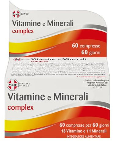 Matt Divisione Pharma Integratore Multivitaminico e Multiminerale, 60 Compresse, 79.8g