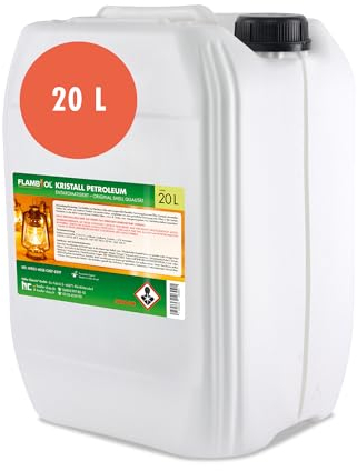 Höfer Chemie FLAMBIOL Gereinigtes Petroleum 1 x 20L Heizöl - Entaromatisierte Qualität - Für Campingheizung, Petroleumlampe & Grillanzünder - Rußfreie Verbrennung