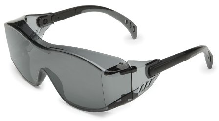 Gateway Safety 6983 Cover2 Safety Glasses Protective Eye Wear - Over-The-Glass (OTG), Gray Lens, Black Temple