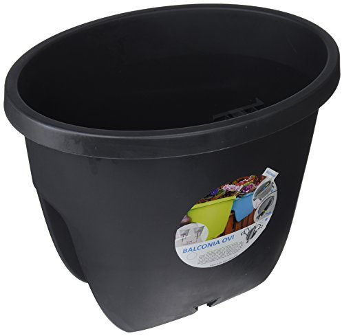 Gardenico Hängeblumentöpfe Balconia Ovi Durchmesser 30 cm, anthrazit/grau