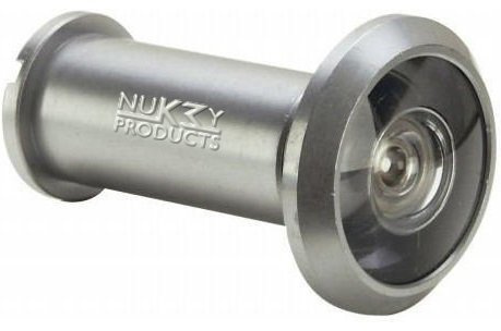 Nuk3y 220 Degree Wide Angle Heavy Duty Door Viewer (1 Pack, Satin Nickel)