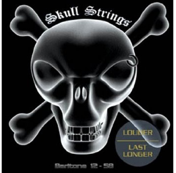 Skull Strings 12-58 Baritone Saiten Stainless Steel - Cordes pour Guitare Électrique