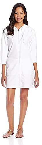 Speedo Aquatic Fitness - Albornoz con capucha para mujer - 7237139, Large, Blanco