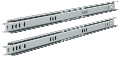 Ball Bearing Drawer Runners Groove Slides, H-17mm L-310mm (2 Pairs)