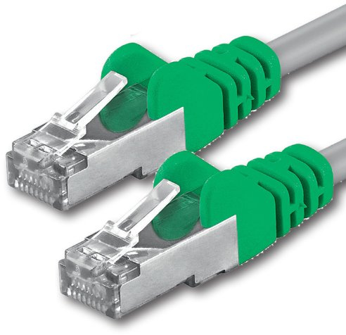 1aTTack.de 1m - Crossover CAT.5 CAT5 Câble réseau Ethernet cable Internet DSL Kabel Patchkabel CAT 5