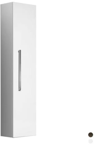 Dianhydro Mueble Columna baño suspendido Modelo Kio H 162 Reversible Nogal tranche, Madera, Color Blanco, Standard