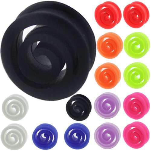 MoDTanOiz - Flesh tunnels 3/4 Gauge Gauges 3/4 20mm Ear Plugs Plug Flesh Tunnels Tunnel 2g 0g 00g 0 00 1/2 Weight Men Women Ears Steel Stone Wood Earrings Silicone Black 00 gauge 3/4 20mm
