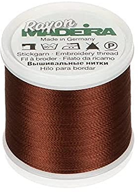 Madeira Rayon No.40 Maschinenstickgarn, 200 Meter Länge, #1145 Braun