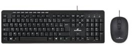 Bluestork – Pack Clavier et Souris Filaire – Design Ergonomique - 9 Raccourcis MultiMedia – Noire AZERTY Francais