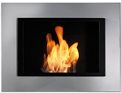 Carlo Milano Wandkamin Deko: Kaminfeuer Comfort zur Wandmontage (Bio-Ethanol) (Wandkamin Bioethanol, Ethanol Kamin Wand, Feuer)
