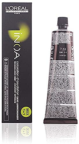 L'Oréal Inoa Haarfarbe 7,23 Mittelblond Irisé Gold, 1er Pack (1 x 60 g)