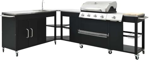 vidaXL Gasgrill-Set 4+1 Hoek DE & AT Modell