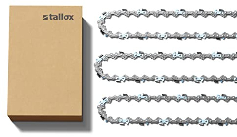 3 tallox Chaînes de tronçonneuses à gouges carrées 3/8 1,6 mm 66 maillons longueur de guide-chaîne 45 cm compatible avec Stihl