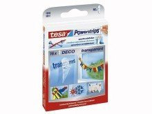 Tesa© Colla Tesa Powerstrips© Deco, smontabile, 15 x 81 mm, trasparente