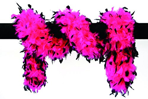 Federboa de luxe 80 gr. 180 cm, Pink mit Schwarz