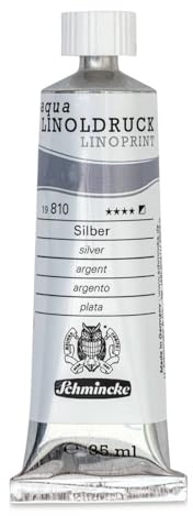 Schmincke – aqua-LINOLDRUCK - feinste Linoldruck-Farben, Silber - 35 ml