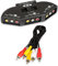 Fosmon 3 Port-way AV composito audio/video/gioco selettore RCA interruttore con cavo adattatore per XBox, XBox 360, PS1, PS2, PS3, Wii, DVD, videoregistratore - Nero