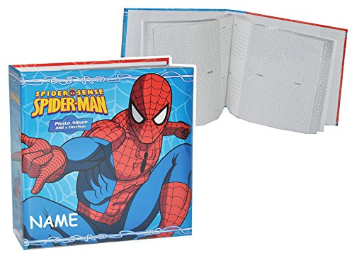 alles-meine.de GmbH großes Fotoalbum Spyderman incl. Namen - Gebunden - für 200 Bilder 15 cm * 10 cm - Photoalbum Kinderalbum - Spyderman Amazing Aktion Spinne Superheld für Kind..