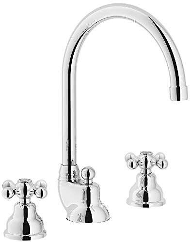 Nobili Rubinetterie GRC5012/1CR Batteria Lavabo 3 Fori Bocca Alta con Scarico