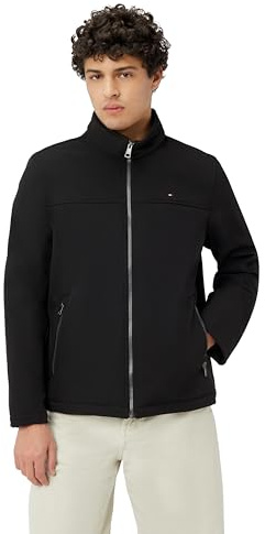 Tommy Hilfiger Men's Water Resistant Softshell Jacket (Standard and Big & Tall), Black, Large