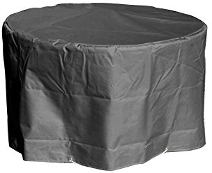 GREEN CLUB Housse de Protection pour Table de Jardin Ronde Haute qualité Polyester D 120 x h 70 cm Couleur Anthracite