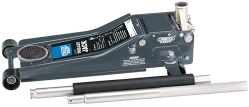 Draper 2 Tonne Car Trolley Jack | Quick Lift Low Profile Hydraulic Car Ramps | 31481, Grey and Black