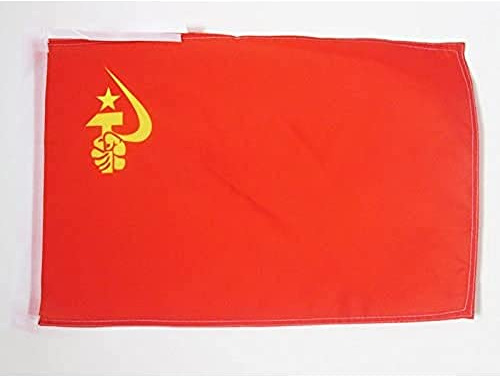 AZ FLAG - Flagge Sowjetunion Udssr Mit Hand - 45x30 cm Mit Kordel - Kommunismus Fahne 30 x 45 Cm - Flaggen