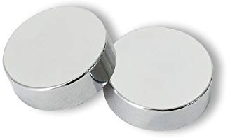 Two Chrome Cover Cap for Towel Rail Radiator for blanking plug and bleeding valve