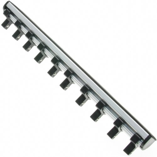 Alkan 1/4 magnetische Aufsteckschiene 10 Clips silber