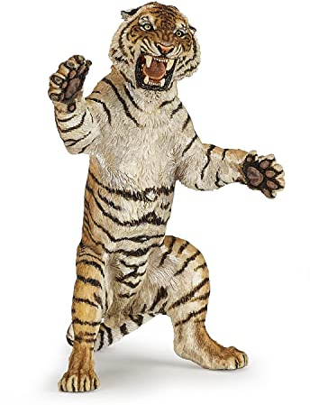 PAPO - Figura Tigre di Sumatra - Animale Selvaggio per Bambini dai 3 Anni in su - Dipinto a Mano - 13 x 3,7 x 6,5 cm - Figura Realistica in Plastica - Collezione Animali - 50208