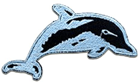 Catch the Patch Delfin Tier - (Größe: 9,6 x 5,1 cm) – Aufbügler & Applikationen in verschiedenen Größen – Ideal für Kleidung, Schulranzen, Jeans & Rucksäcke