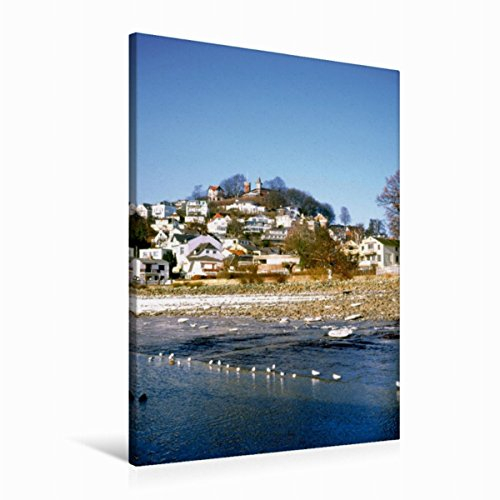 Premium Textil-Leinwand 60 x 90 cm Hoch-Format Blick auf den Süllberg in Blankenese | Wandbild, HD-Bild auf Keilrahmen, Fertigbild auf hochwertigem Vlies, Leinwanddruck von Lothar Reupert