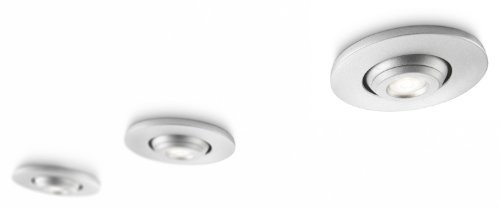 Philips Smart Spots LED-EinbauspotsSet Talitha 3-flammig 2 W, grau 579834816